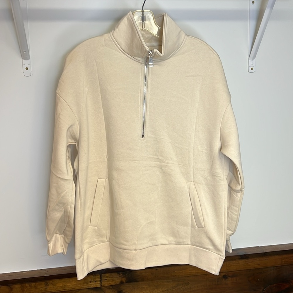 Amazon‎ Automet Women's Half Zip Sweatshirt Oversized- Small